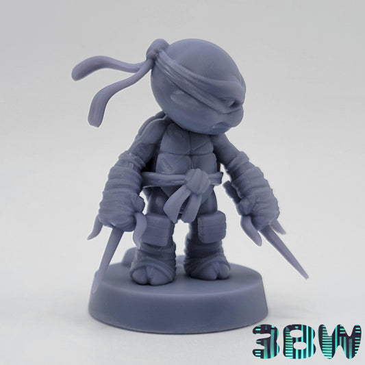Chibi Raphael | 2-Inch Resin Model Kit | DIY TMNT Turtle with Sais