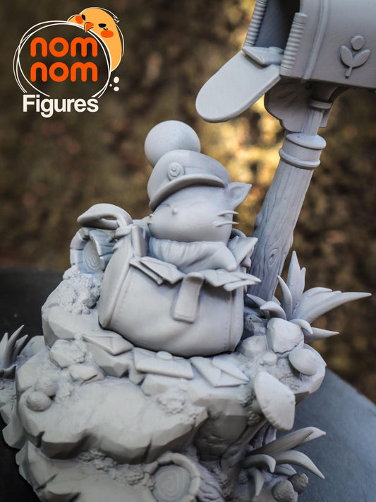 Chibi Mail Moogle | 3.5-Inch Resin Model Kit | DIY Postal Nap Scene Final Fantasy Inspired