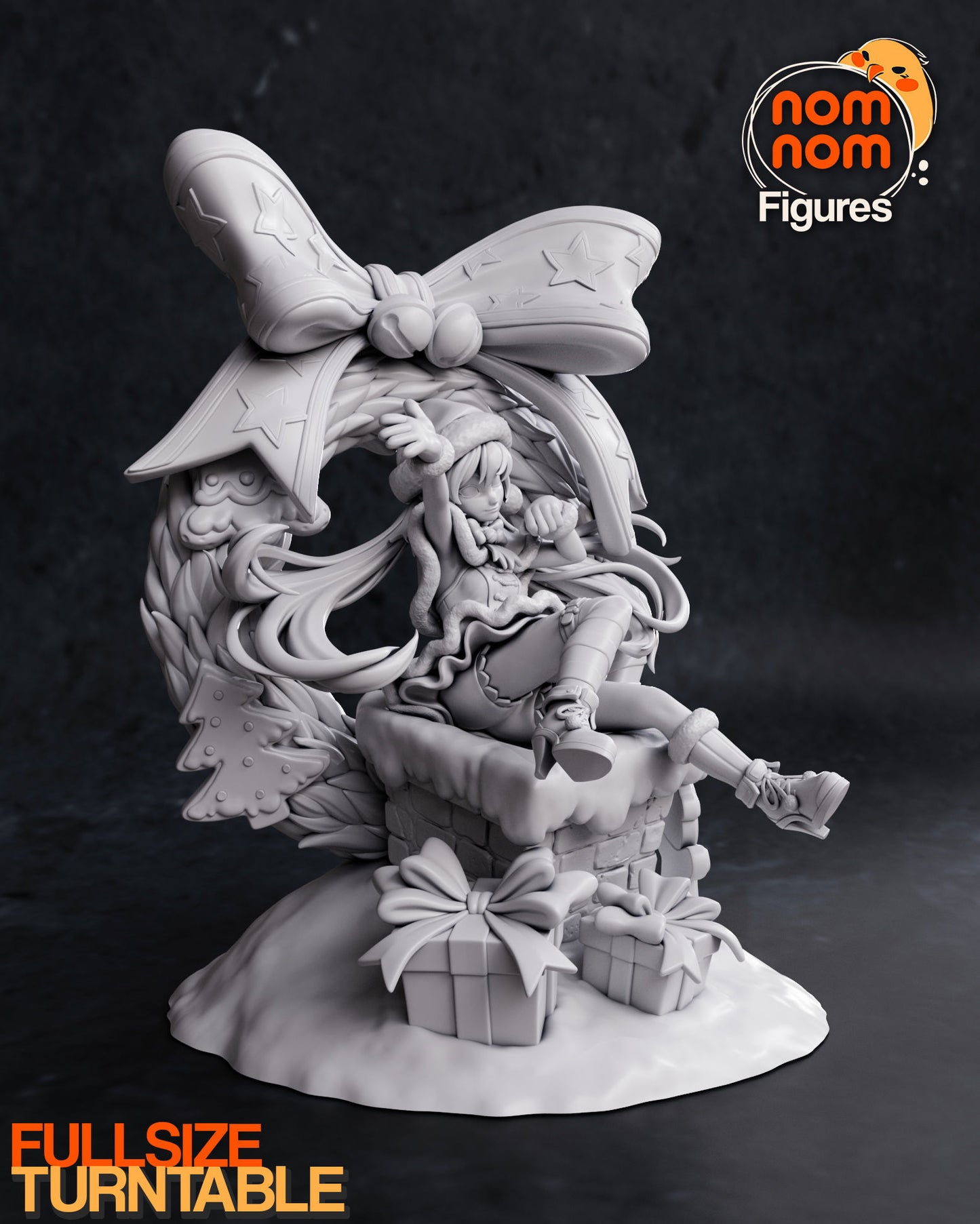 Bella Bells | Resin Model or Bust Kit | DIY Christmas Elf in Wreath