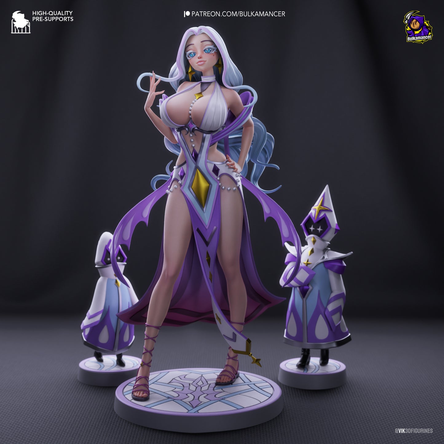Boobamancer | 9-Inch Resin Model Kit | Unbreadable Magical Breaded Sorceress