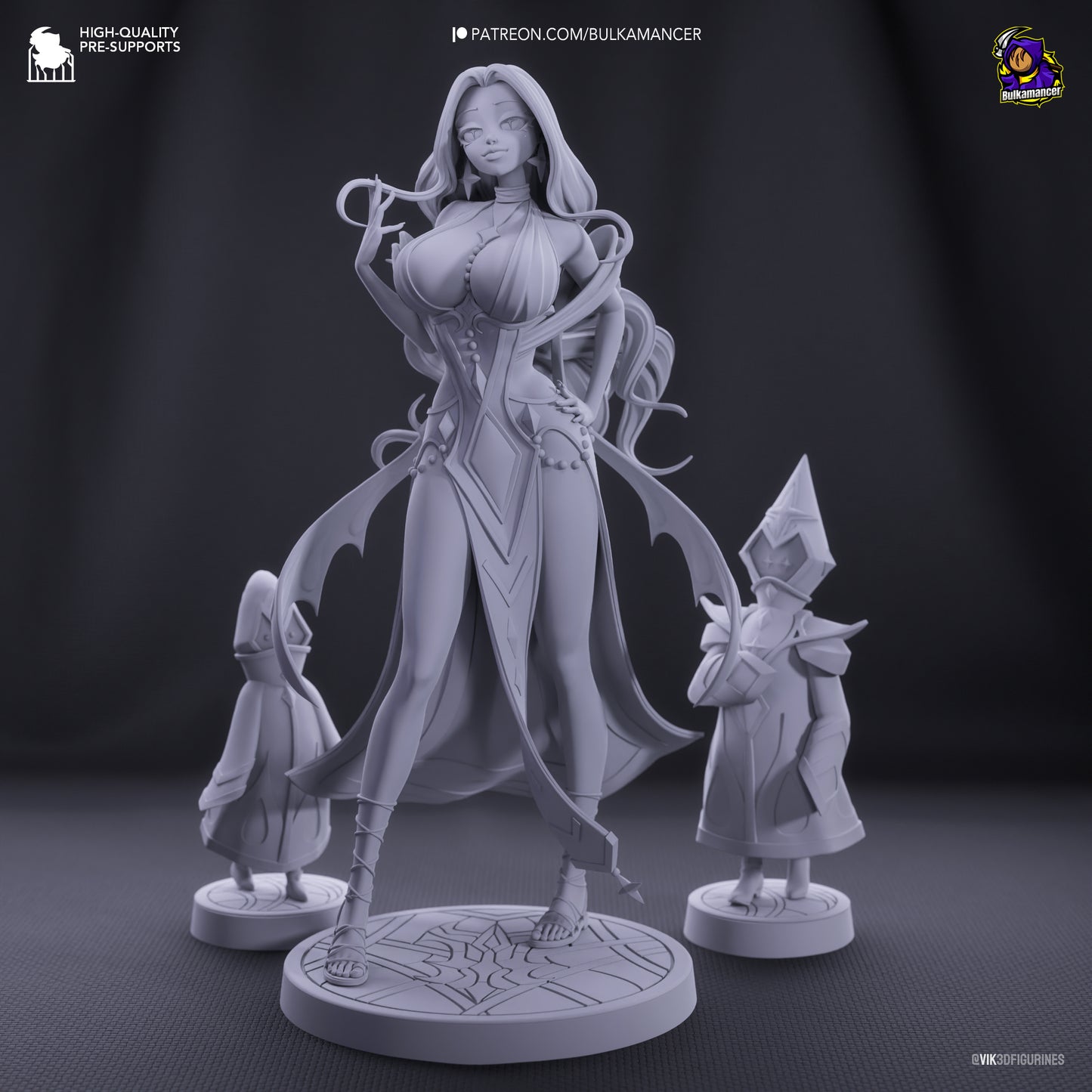 Boobamancer | 9-Inch Resin Model Kit | Unbreadable Magical Breaded Sorceress