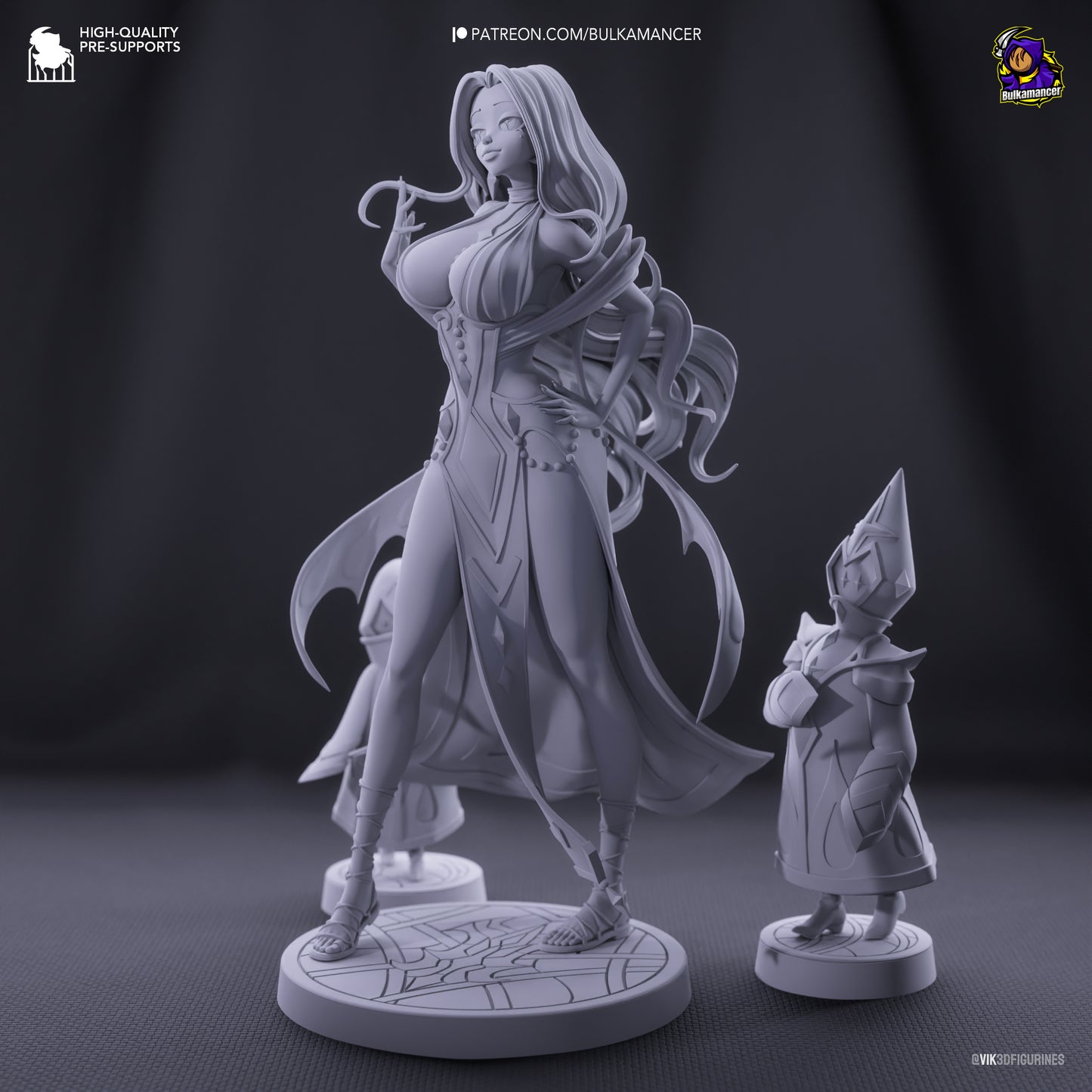 Boobamancer | 9-Inch Resin Model Kit | Unbreadable Magical Breaded Sorceress