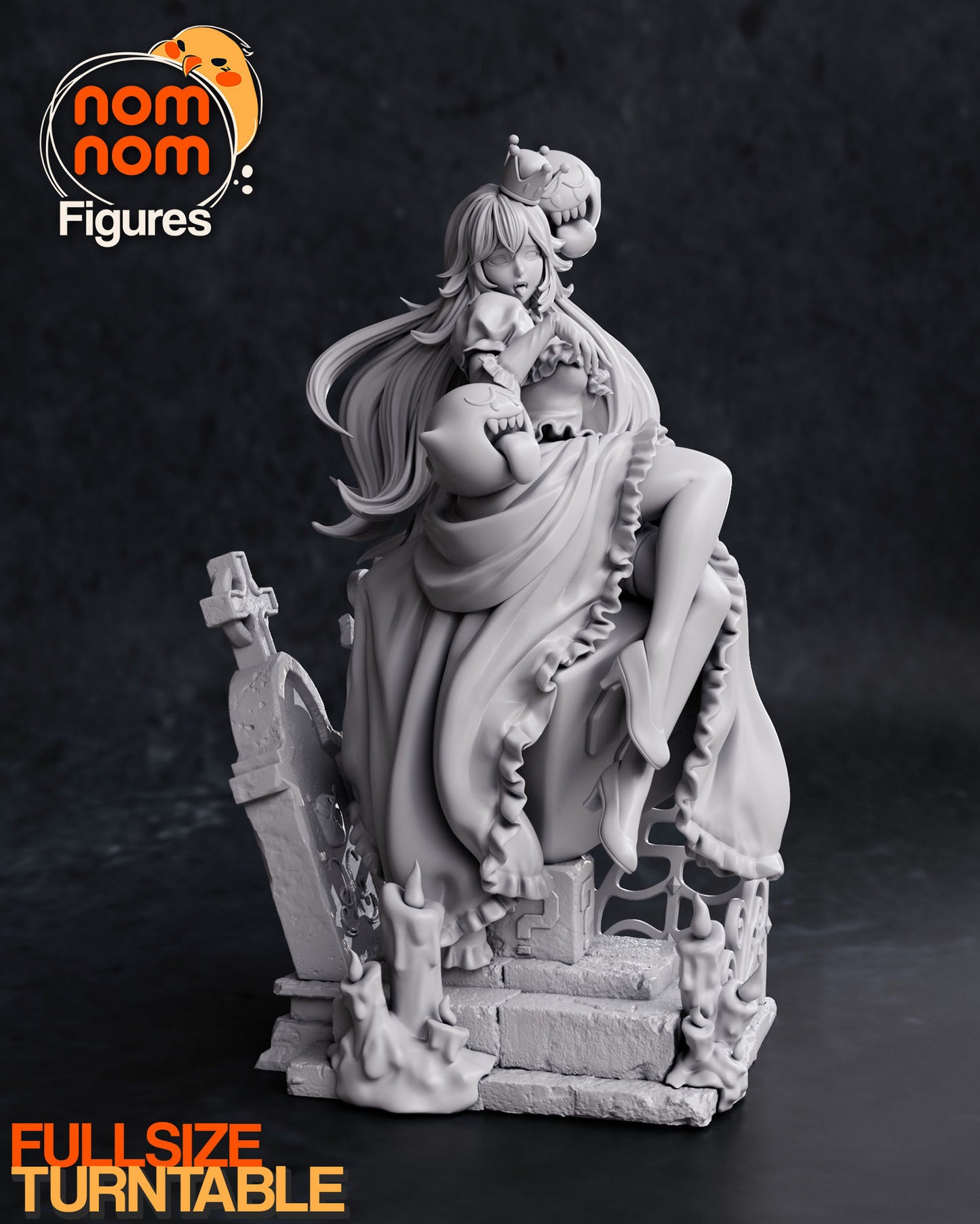 Booette | 7.5-Inch Resin Model Kit | DIY Super Mario Crown Ghost