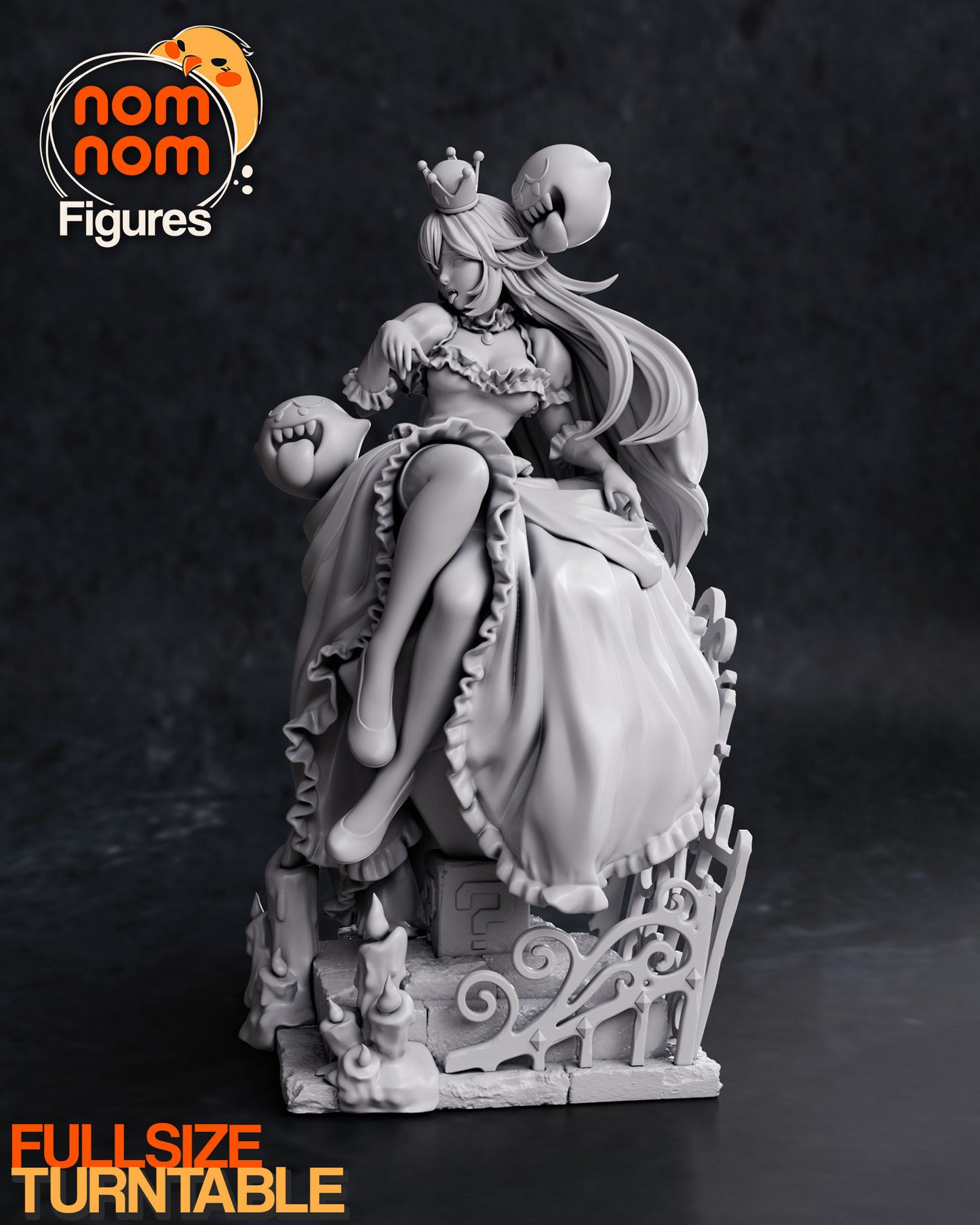 Booette | 7.5-Inch Resin Model Kit | DIY Super Mario Crown Ghost