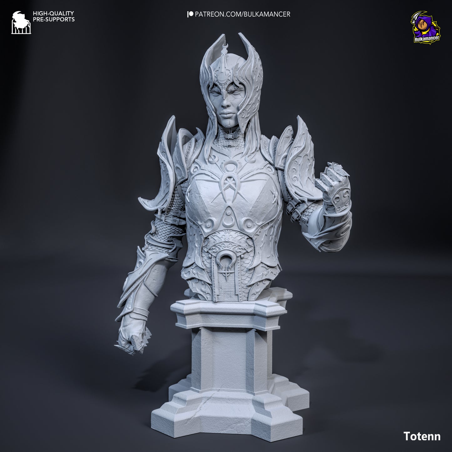 Dame Aylin | Resin Model or Bust Kit | DIY Baldur's Gate 3 Aasimar Paladin
