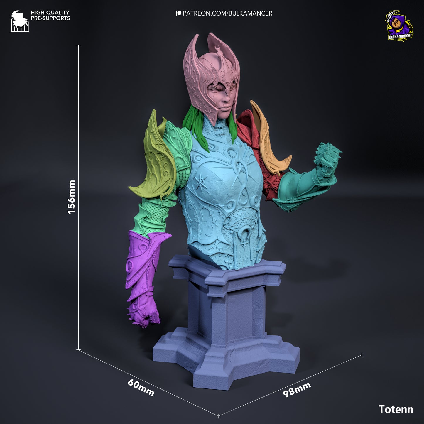 Dame Aylin | Resin Model or Bust Kit | DIY Baldur's Gate 3 Aasimar Paladin