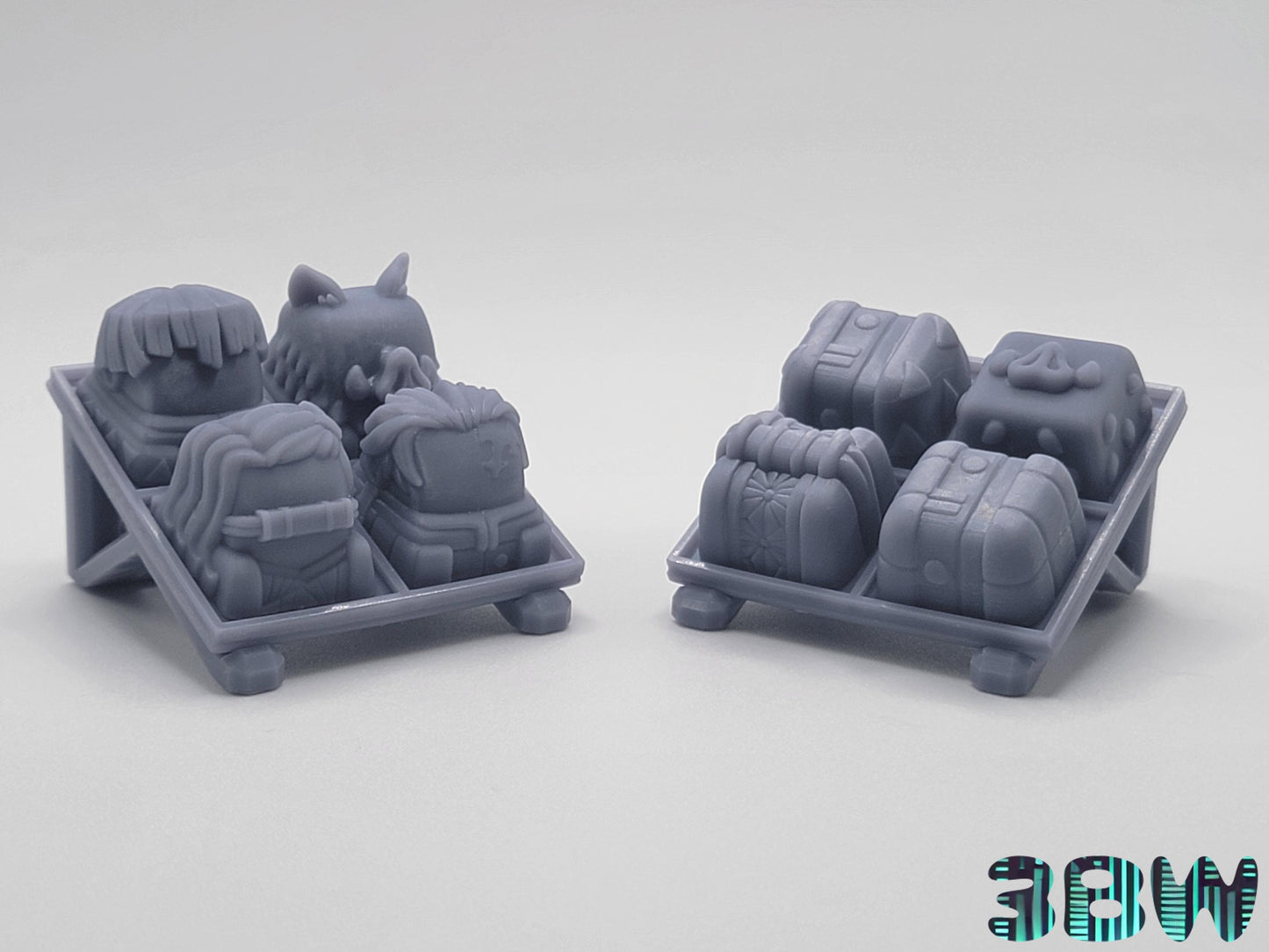 Demon Slayer Keycap Set | Unpainted Resin Artisan Caps | Cherry MX | Tanjiro, Nezuko, Zenitsu, Inosuke