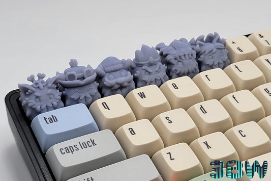 Poros Keycap Set | Unpainted Resin Artisan Caps | Cherry MX | League of Legends | Cute Gaming Keycaps