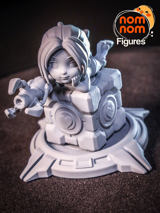Chibi Cell | 2" Resin Model Kit | DIY Portal Companion Cube Moment