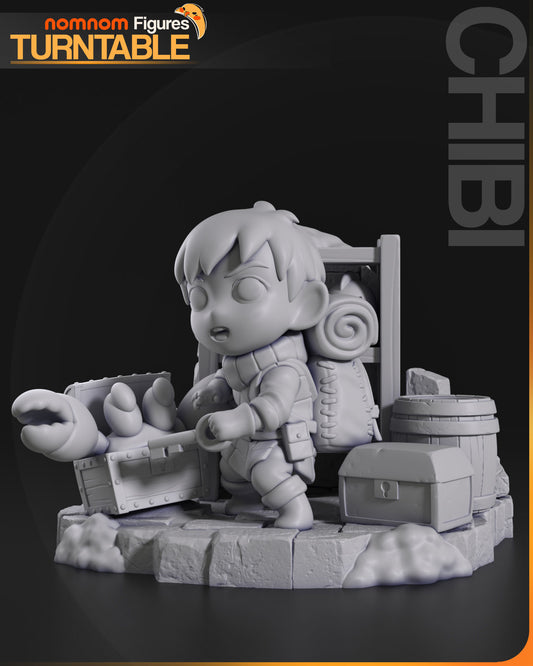 Chibi Chilchuck Tims | 2.5" Resin Model Kit | DIY Dungeon Meshi Halfling Thief