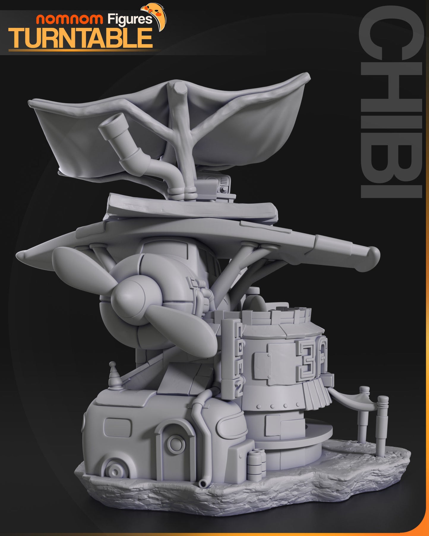 Chibi Flightbar | 4" Resin Model Kit | DIY Fantasy Airplane Bar