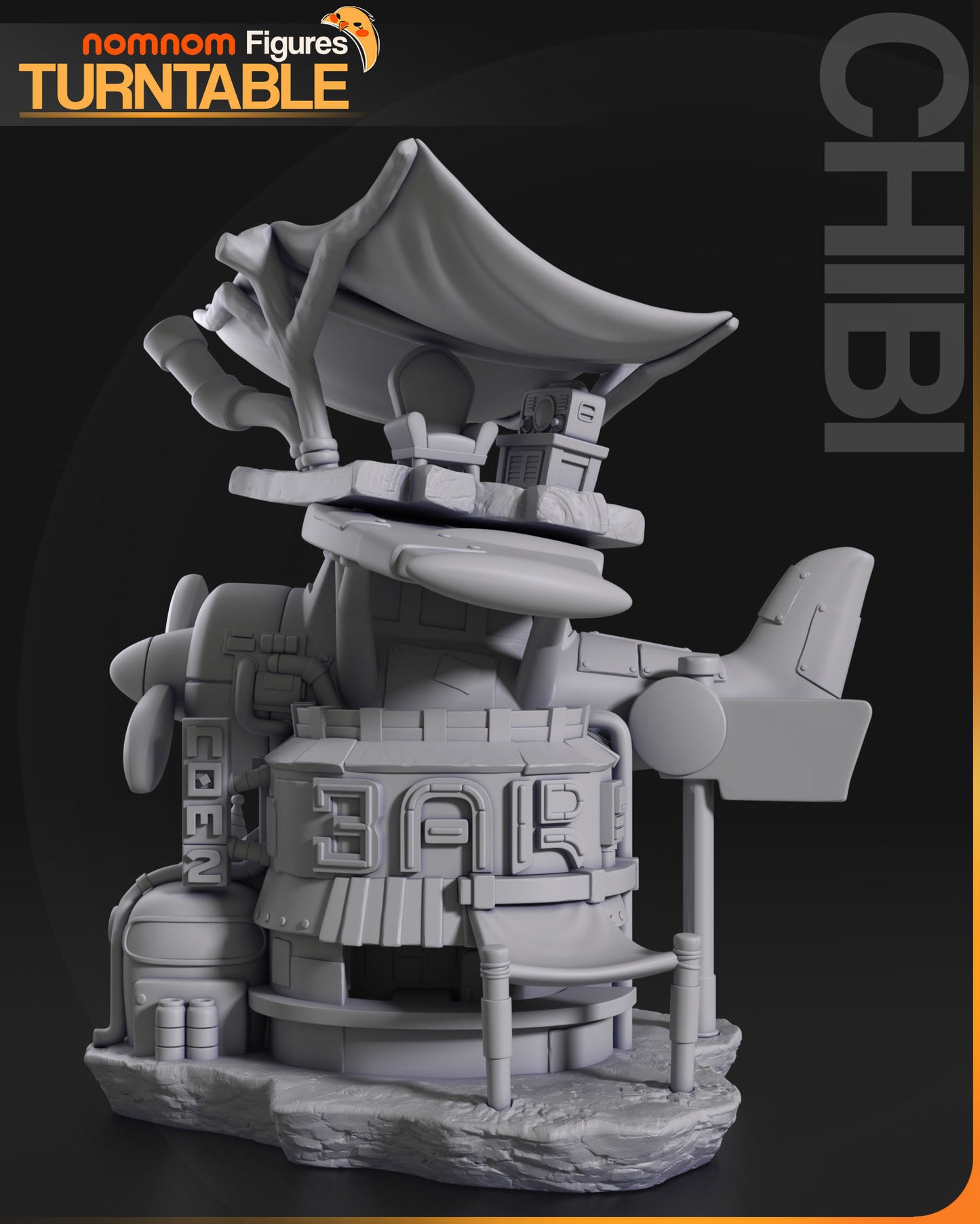Chibi Flightbar | 4" Resin Model Kit | DIY Fantasy Airplane Bar