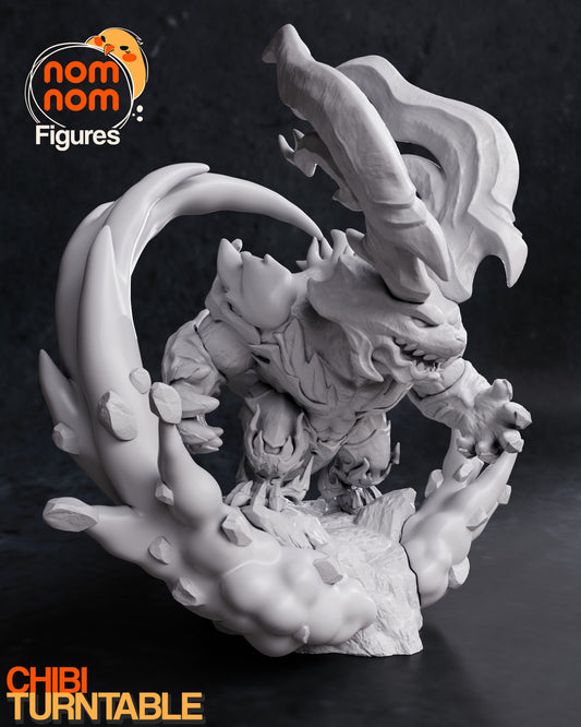 Chibi Ifrit | 3.5" Resin Model Kit | DIY Final Fantasy Fire Summon