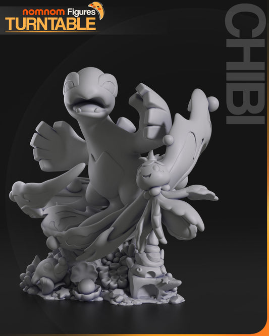 Chibi Lugia | 3" Resin Model Kit | DIY Pokémon Legendary Bird