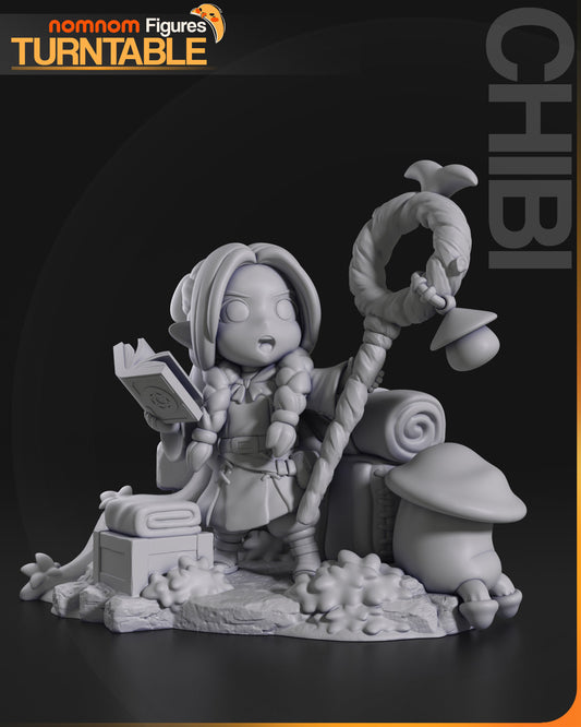 Chibi Marcille | 3.5" Resin Model Kit | DIY Dungeon Meshi Elf Mage