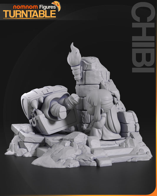 Chibi Mimic Chest x Frieren | 3.5" Resin Model Kit | DIY DND Fantasy Crossover