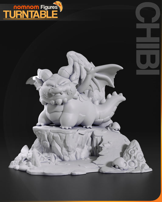 Chibi Themberchaud | 3.5" Resin Model Kit | DIY DND Red Dragon