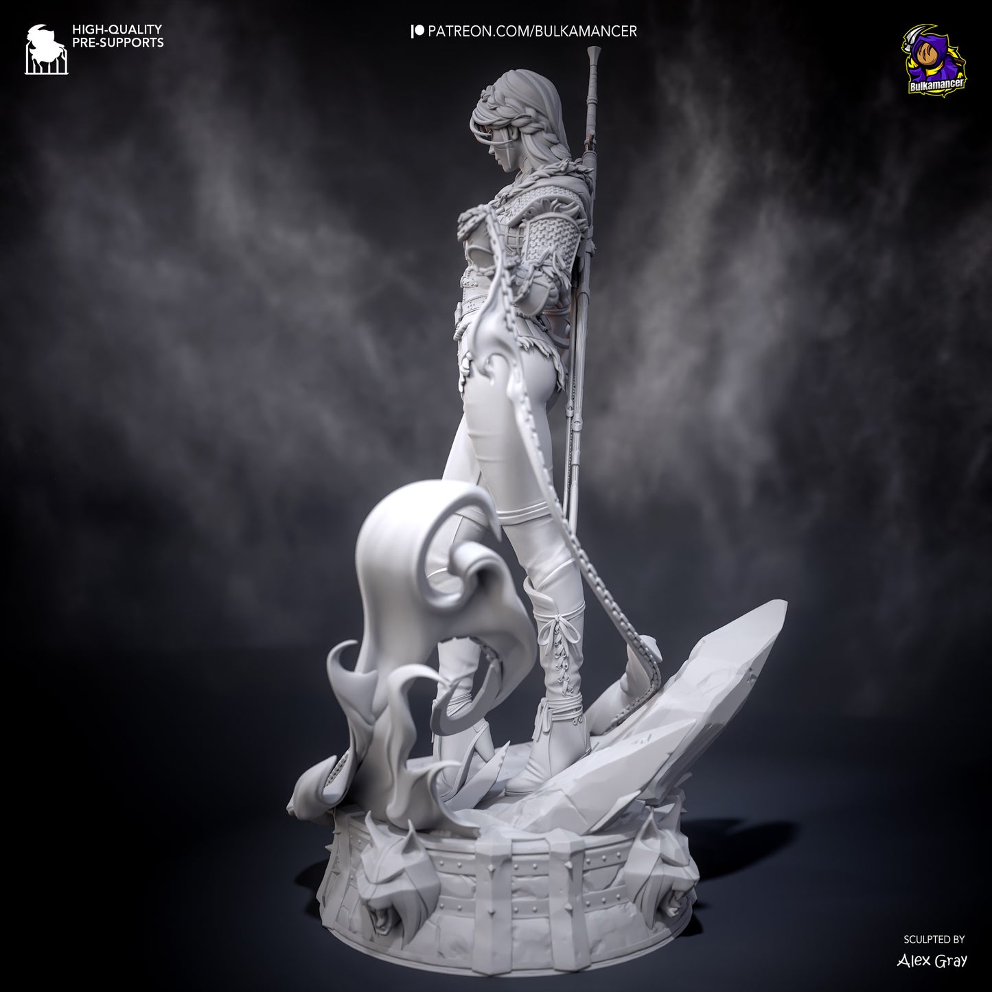 Ciri | 11-Inch Resin Model Kit | The Witcher Swordfighter and Heiress