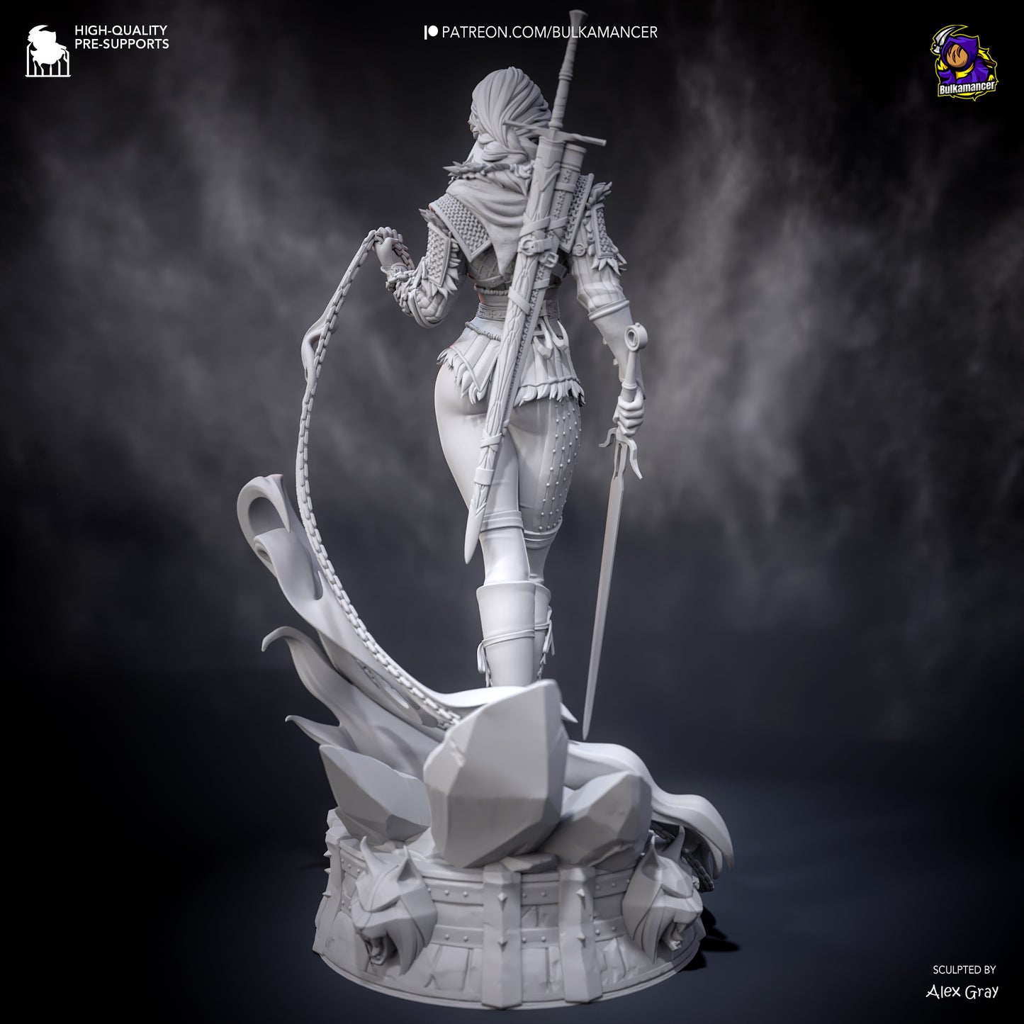 Ciri | 11-Inch Resin Model Kit | The Witcher Swordfighter and Heiress