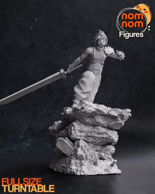 Cloud Strife | 9.5-Inch Resin Model Kit | DIY Final Fantasy VII Hero