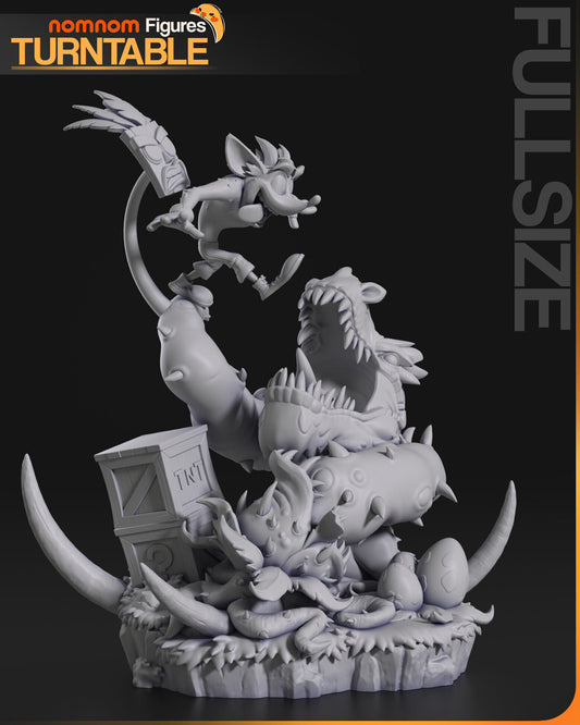 Crash Bandicoot | Resin Model or Bust Kit | DIY Crash’s Wild Ride with Aku Aku