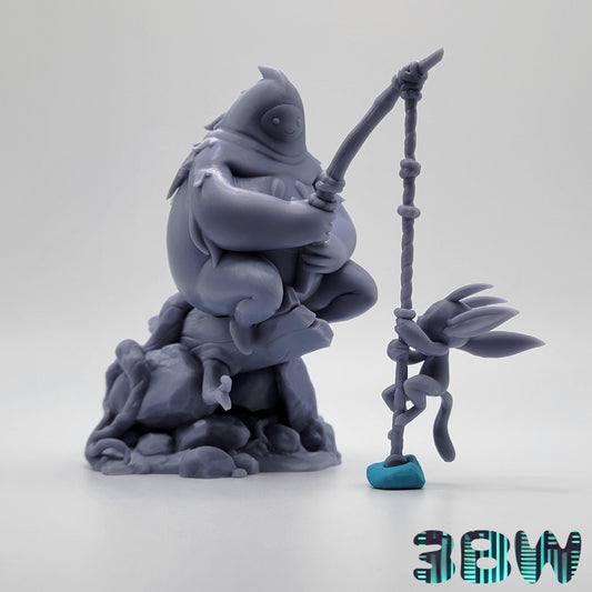 Ori and Naru | 4.5-Inch Resin Model Kit | DIY Fishing in the Blind Forest Scene