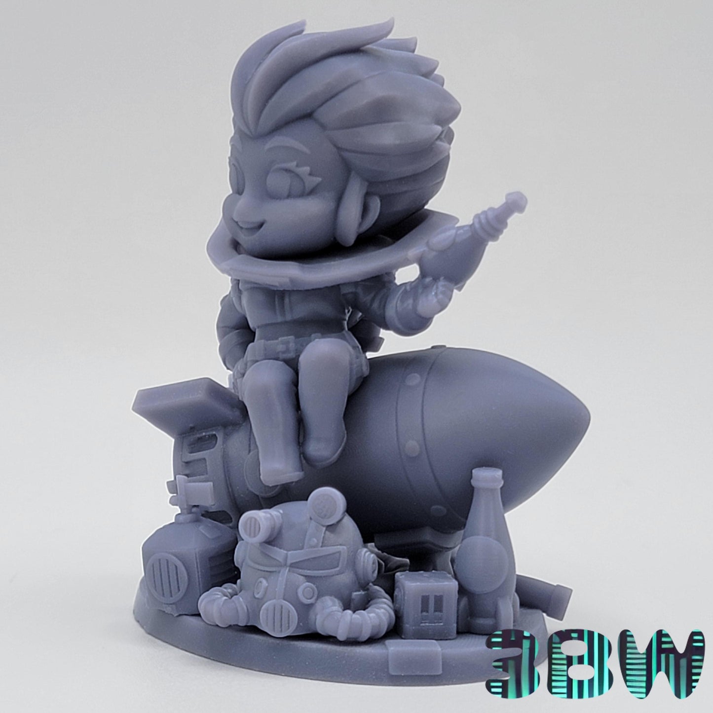 Chibi Nuka-Cola Girl | 3-Inch Model Kit | DIY Fallout 4 Pin-up Scene