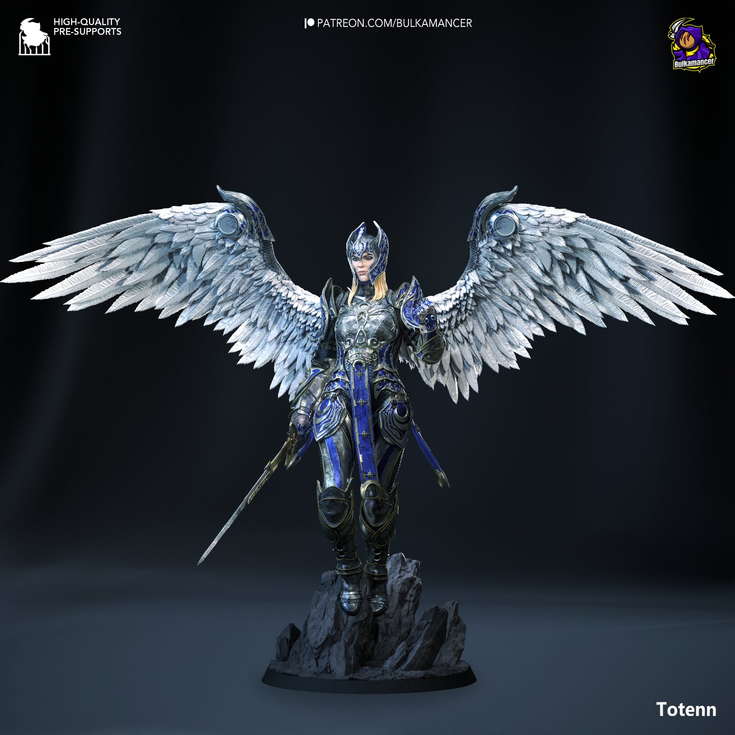Dame Aylin | Resin Model or Bust Kit | DIY Baldur's Gate 3 Aasimar Paladin