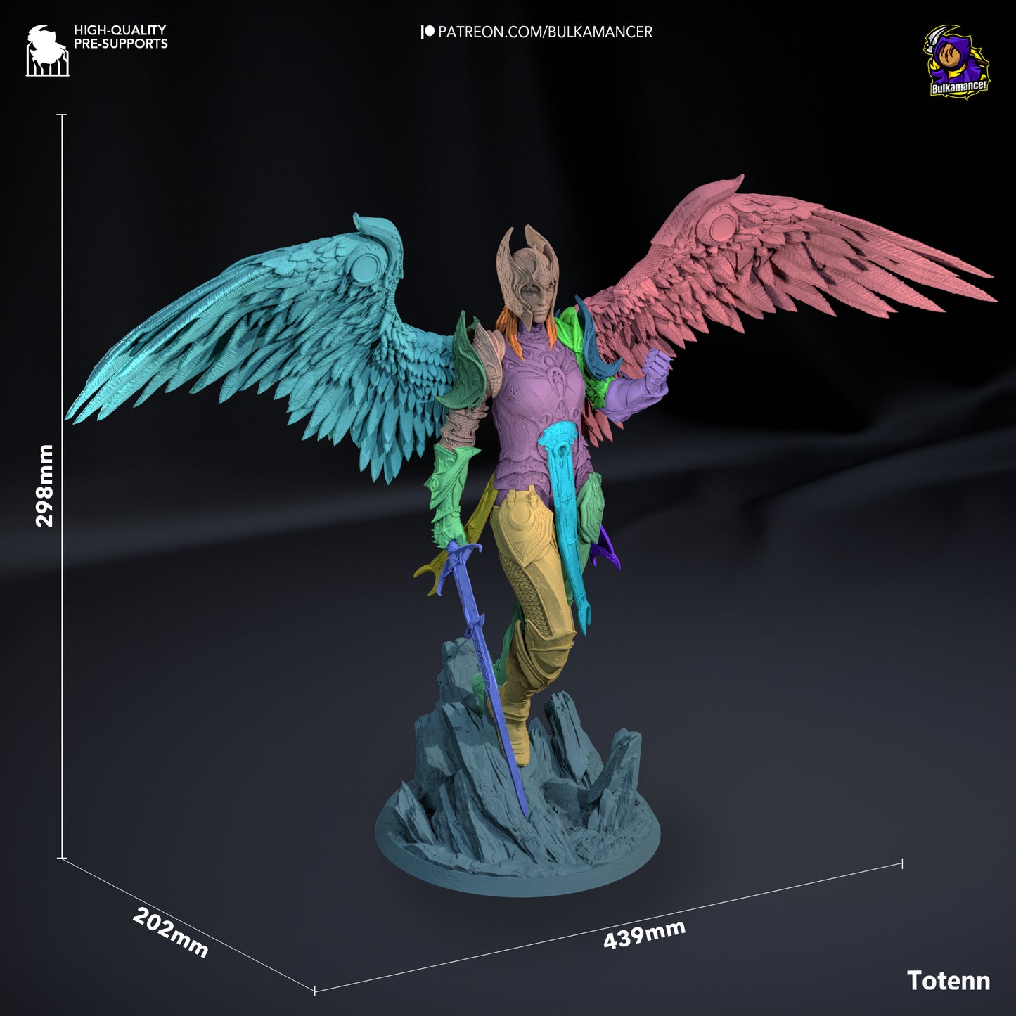 Dame Aylin | Resin Model or Bust Kit | DIY Baldur's Gate 3 Aasimar Paladin