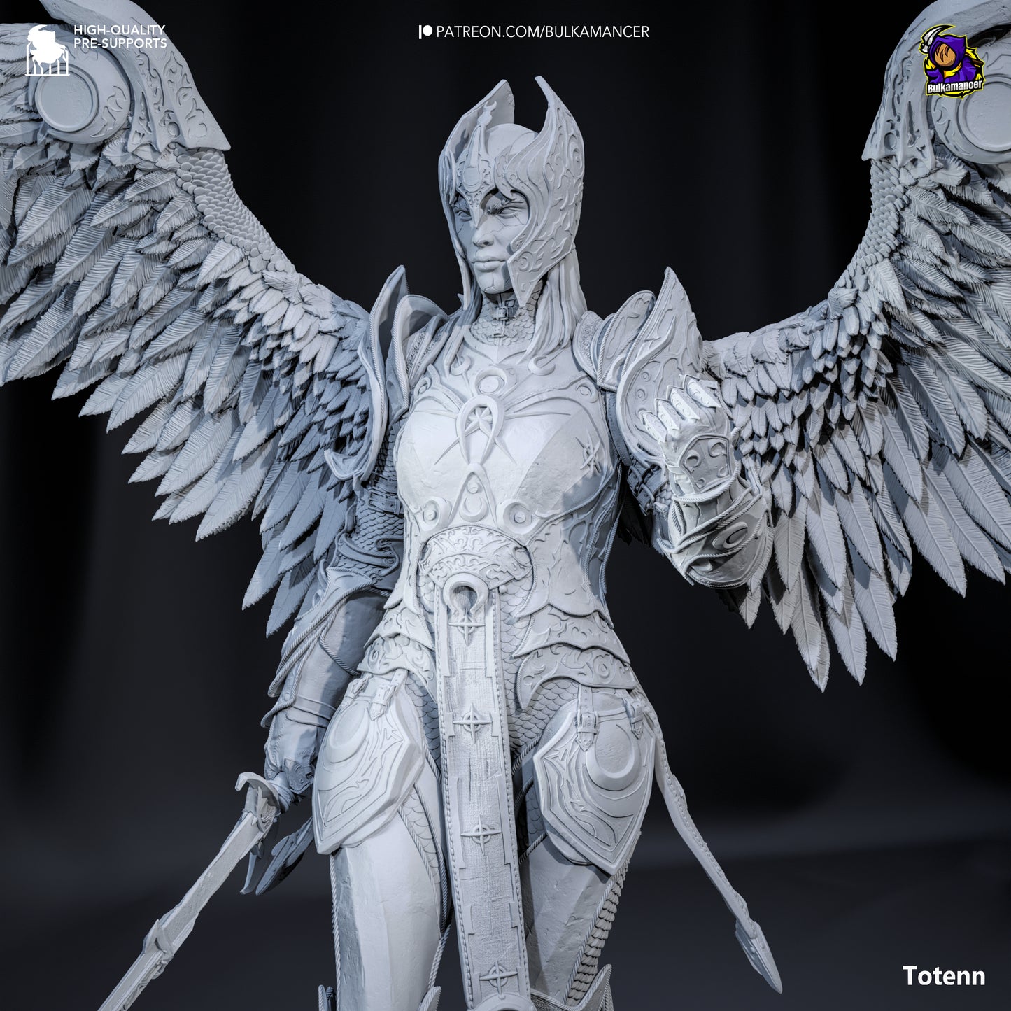 Dame Aylin | Resin Model or Bust Kit | DIY Baldur's Gate 3 Aasimar Paladin