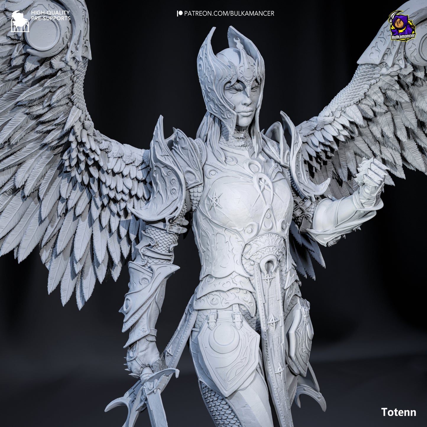 Dame Aylin | Resin Model or Bust Kit | DIY Baldur's Gate 3 Aasimar Paladin