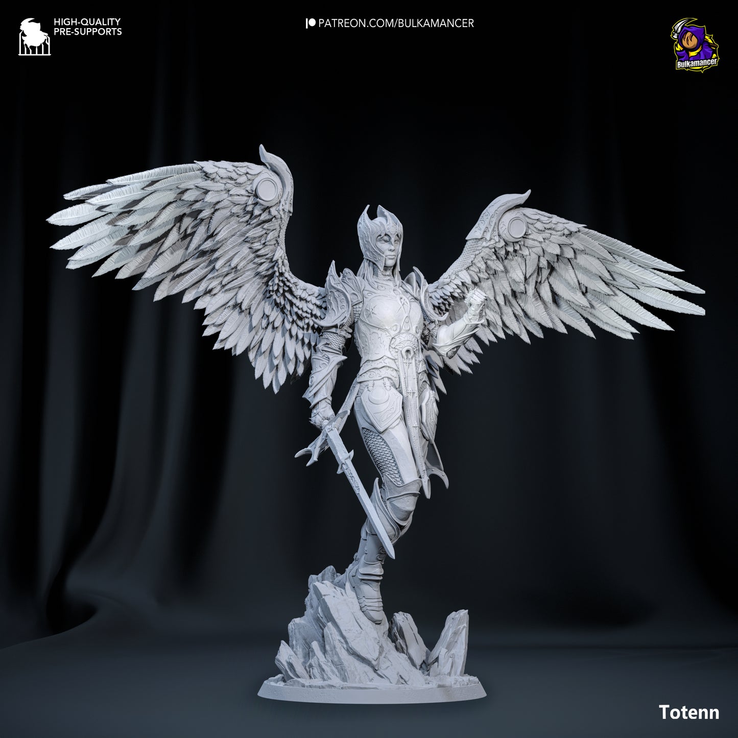 Dame Aylin | Resin Model or Bust Kit | DIY Baldur's Gate 3 Aasimar Paladin