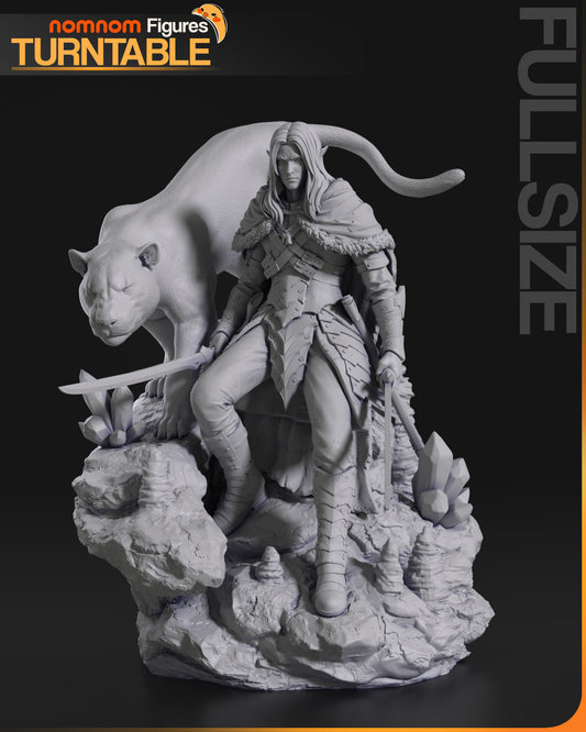 Drizzt Do'Urden | Resin Model or Bust Kit | DIY Baldur’s Gate Dark Elf Hero