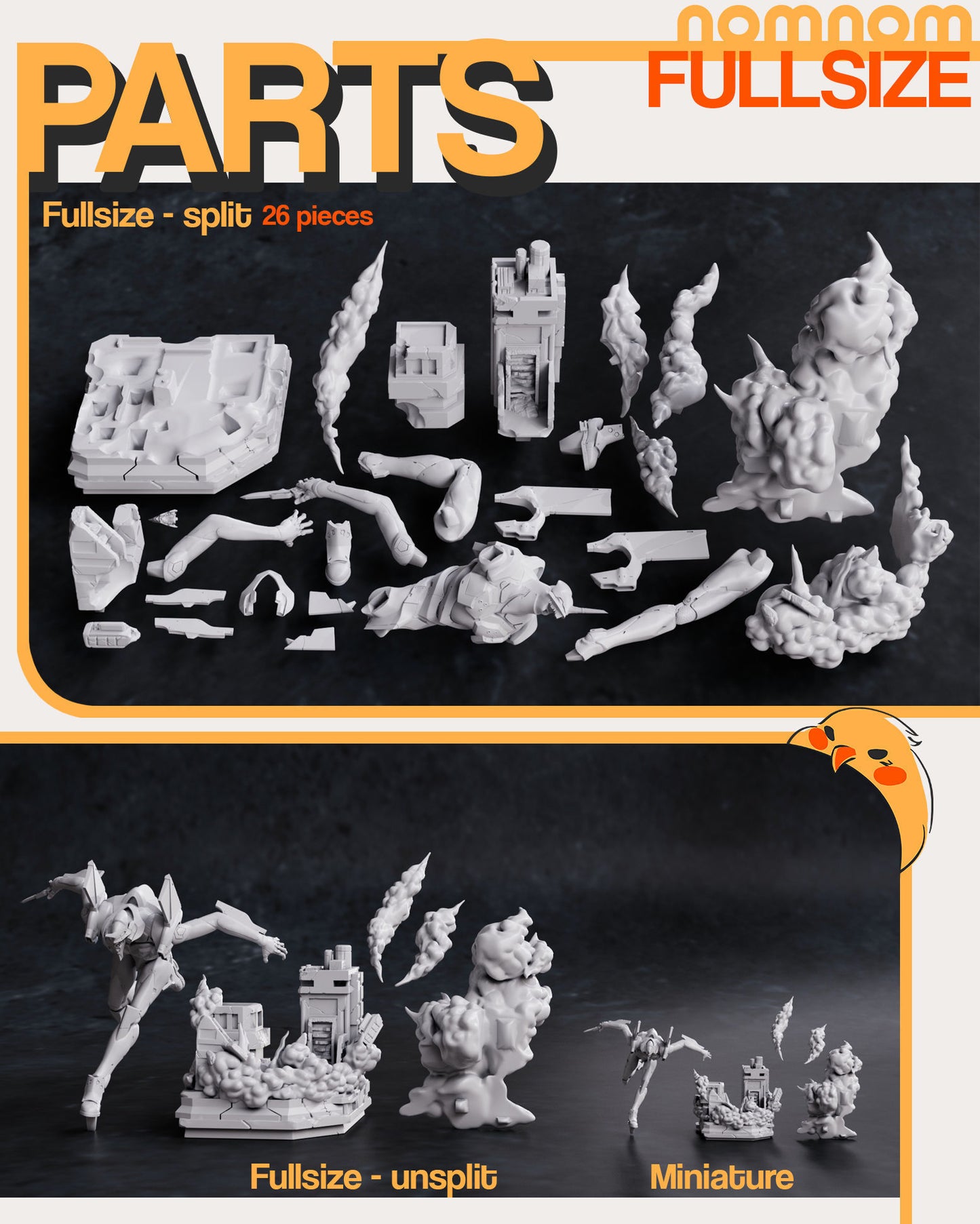 Eva Unit-01 | 6.5-Inch Resin Model Kit | DIY Neon Genesis Bio-Mechanical Titan