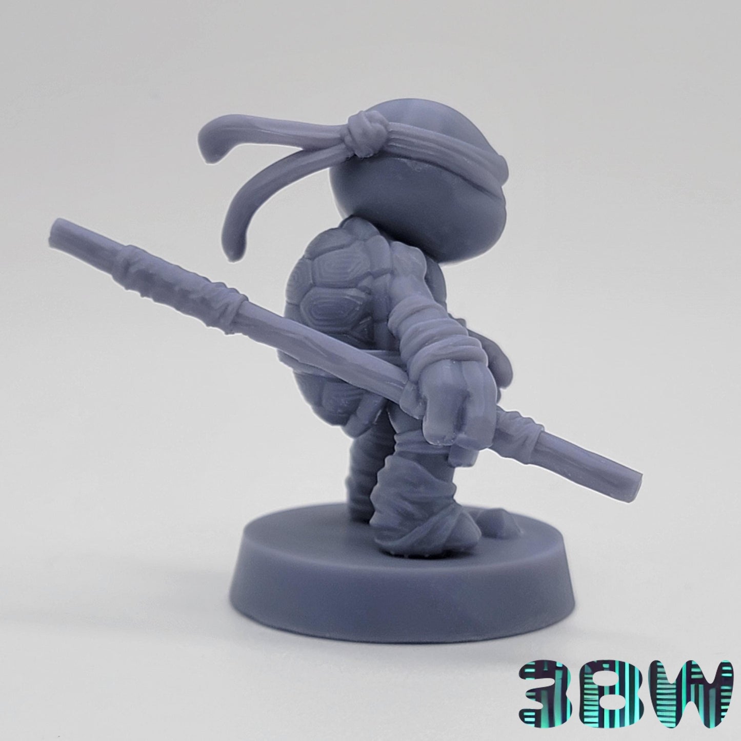 Chibi Donatello | 2-Inch Resin Model Kit | DIY TMNT Tech Turtle with Staff