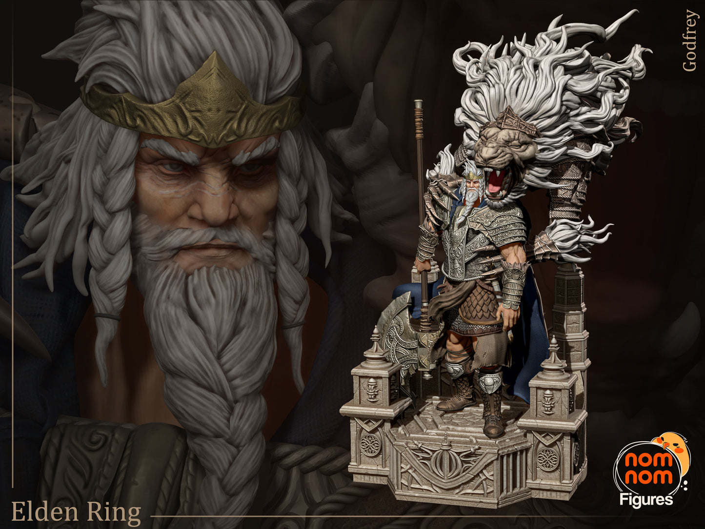 Godfrey | 13-Inch Resin Model Kit | DIY Elden Ring First Elden Lord