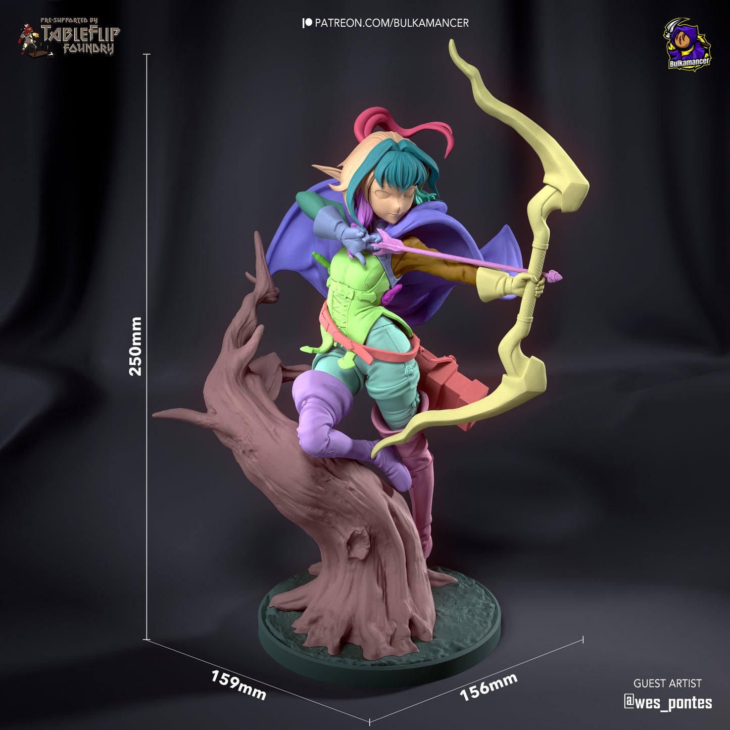 Hi-Elf Archer | 10-Inch Resin Model Kit | Goblin Slayer Sharpshooter