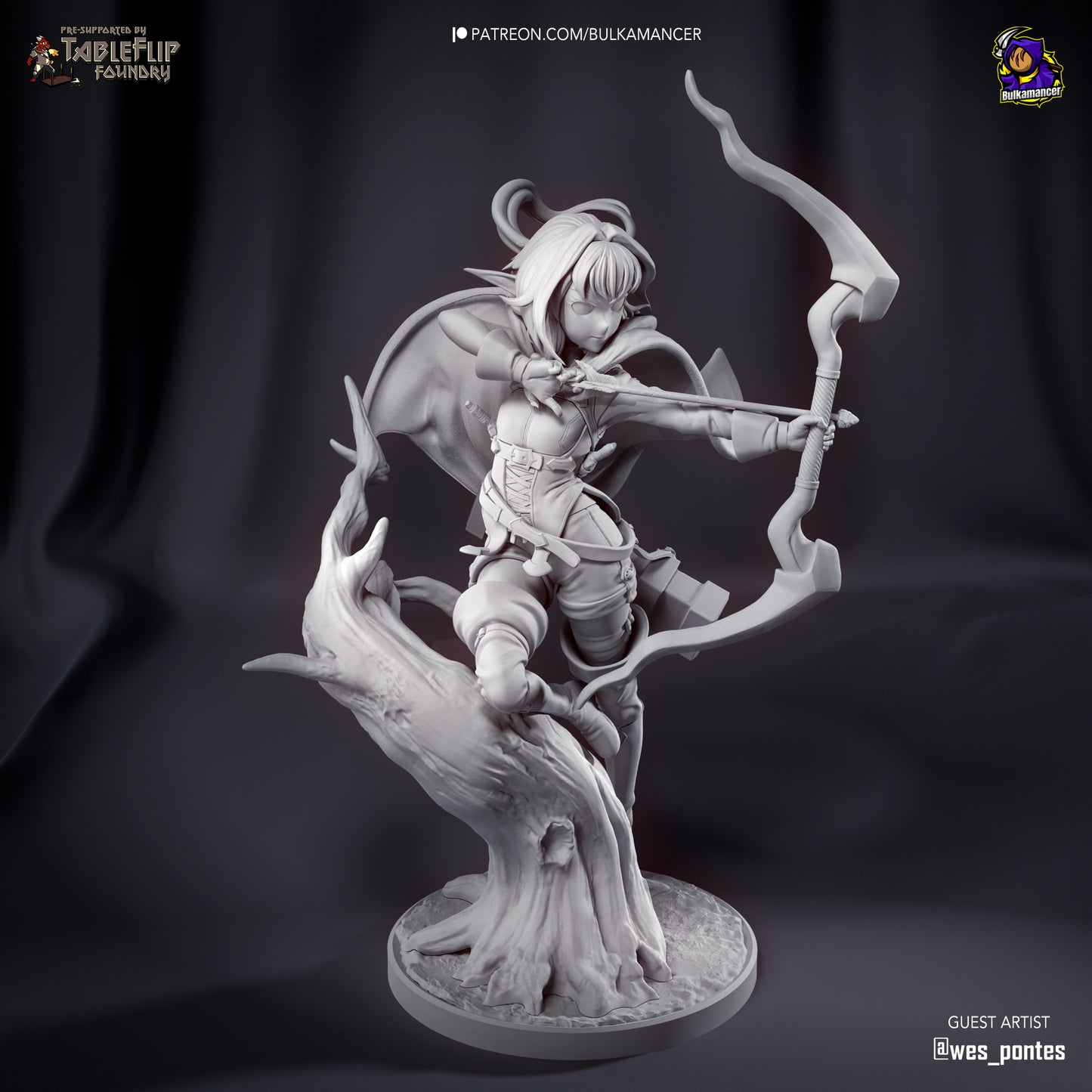 Hi-Elf Archer | 10-Inch Resin Model Kit | Goblin Slayer Sharpshooter