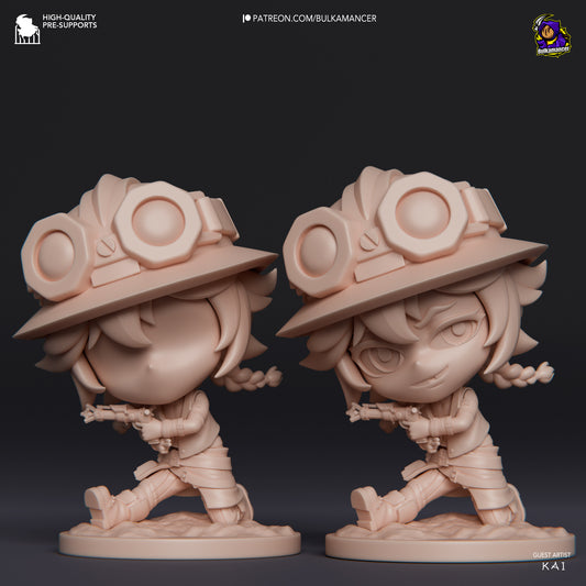 Chibi Isha | 3-Inch Resin Model Kit | DIY League of Legends Arcane Healer