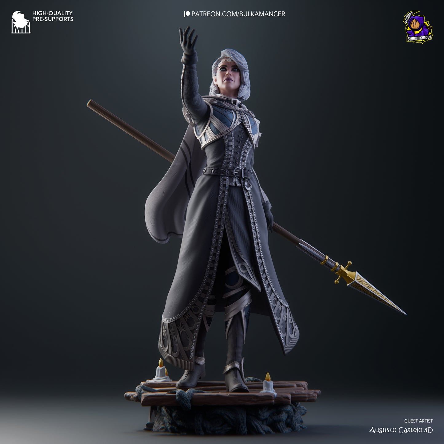 Isobel | Resin Model or Bust Kit | DIY Baldur's Gate 3 Selunite Cleric