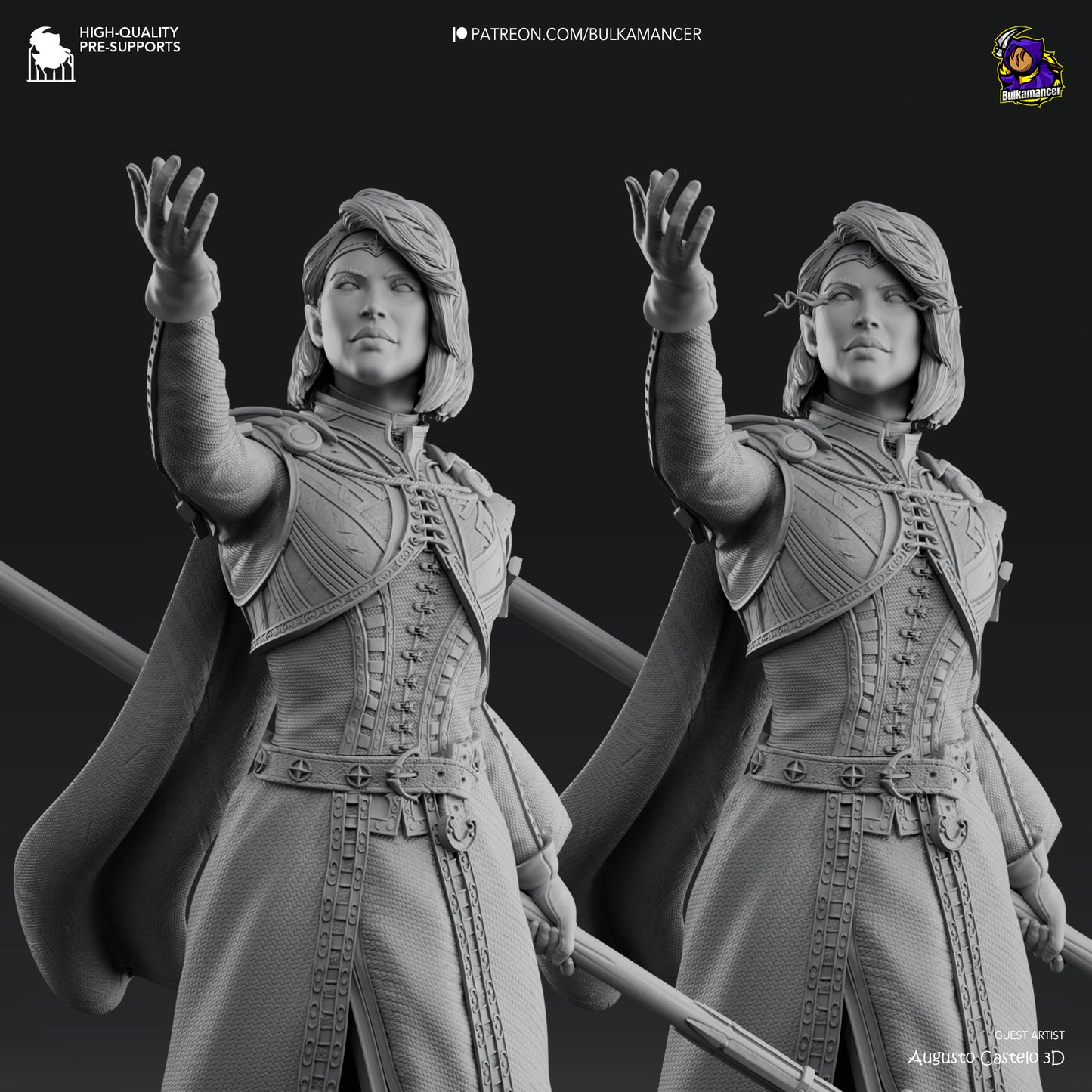 Isobel | Resin Model or Bust Kit | DIY Baldur's Gate 3 Selunite Cleric