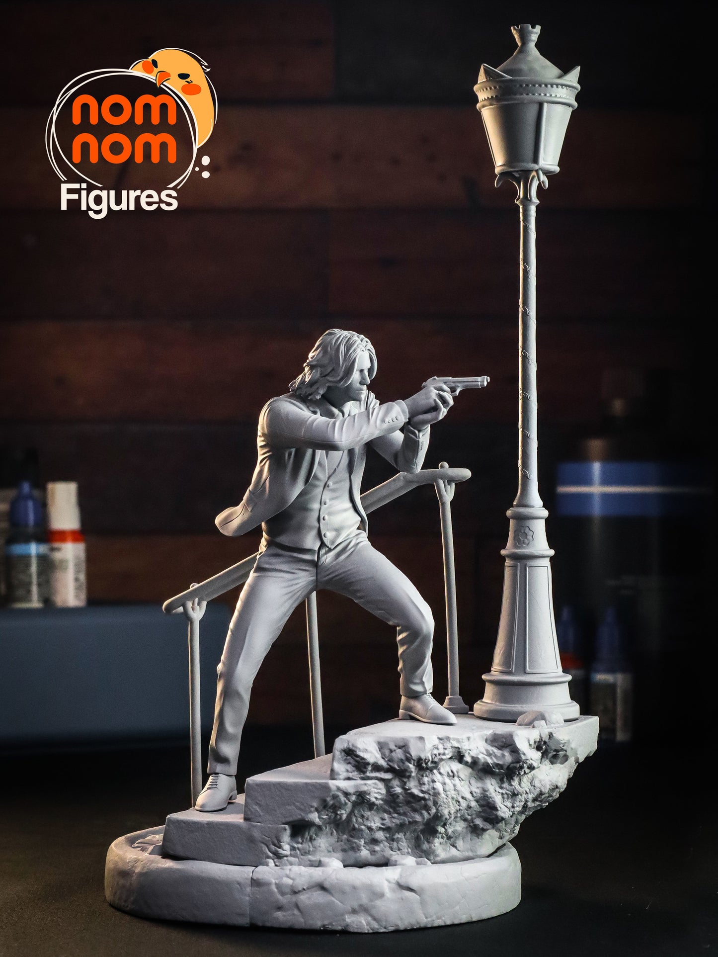 John Wick | 11.5-Inch Resin Model Kit | DIY Action Movie Legend
