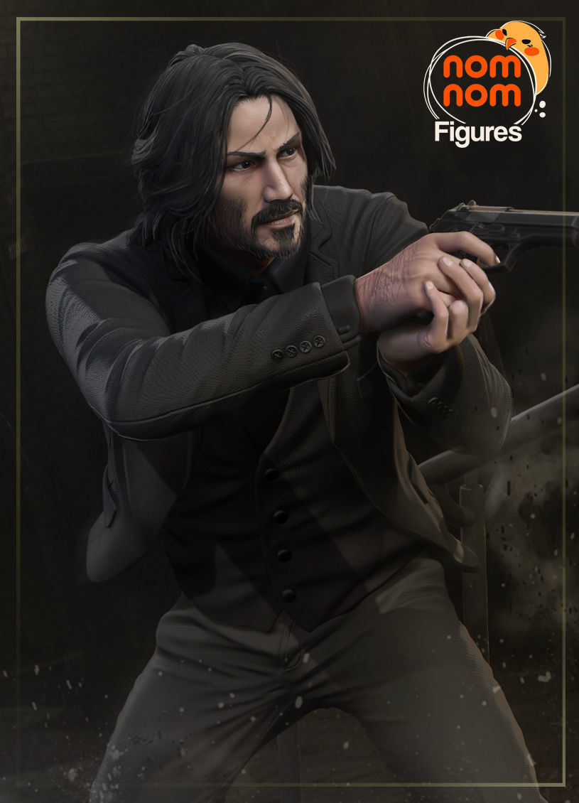 John Wick | 11.5-Inch Resin Model Kit | DIY Action Movie Legend
