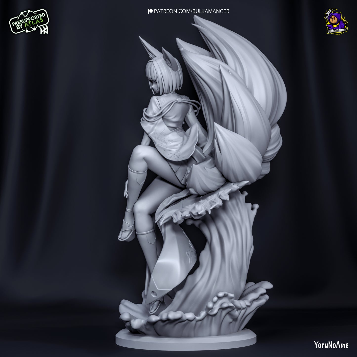 Kaga | 10-Inch Resin Model Kit | Azur Lane Nine-Tailed Carrier Fox