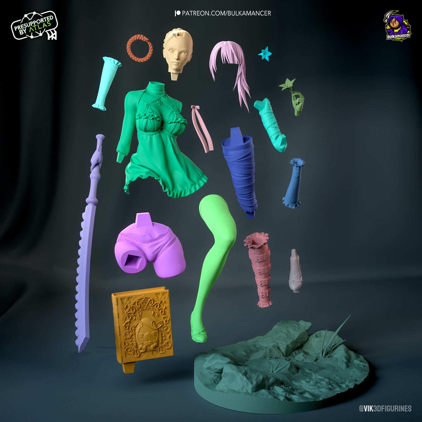 Kaine | 8-Inch Resin Model Kit | NieR Automata Cursed Blades & Sharp Tongue