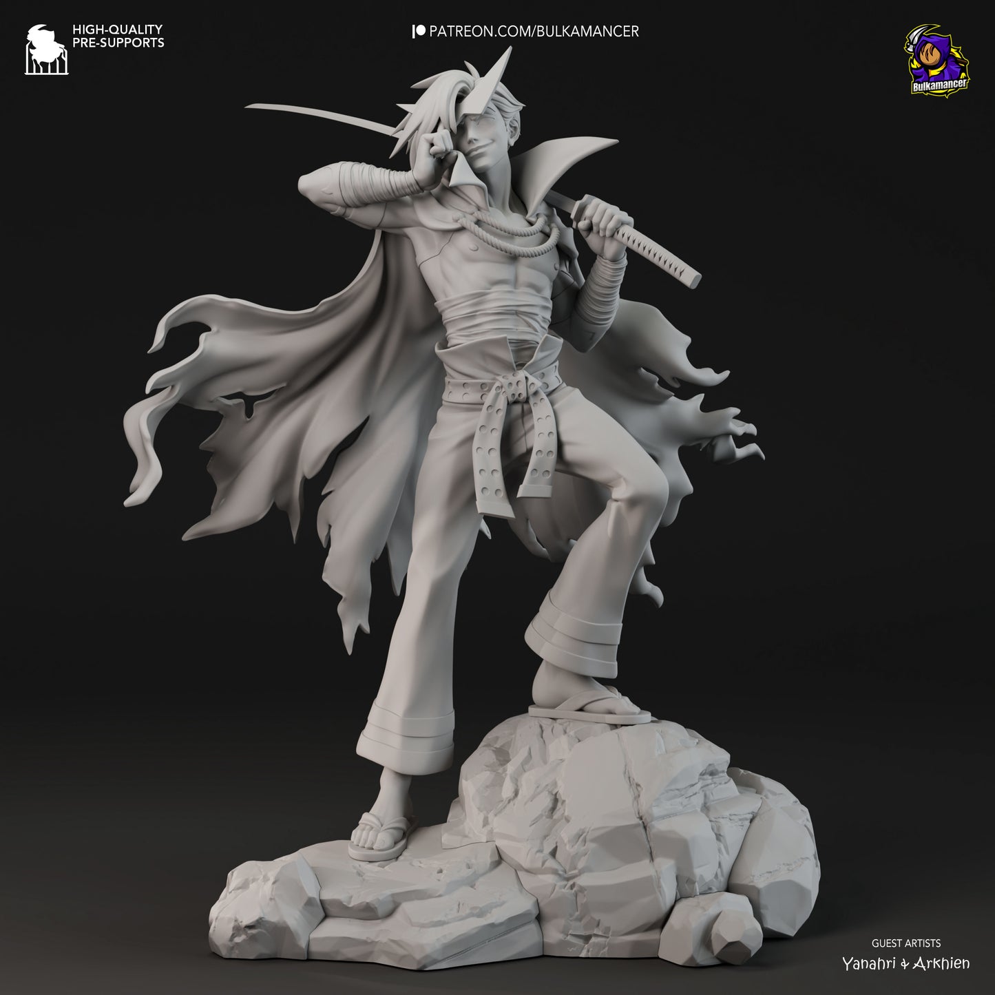 Kamina | 10-Inch Resin Model Kit | Gurren Lagann Brigade Leader