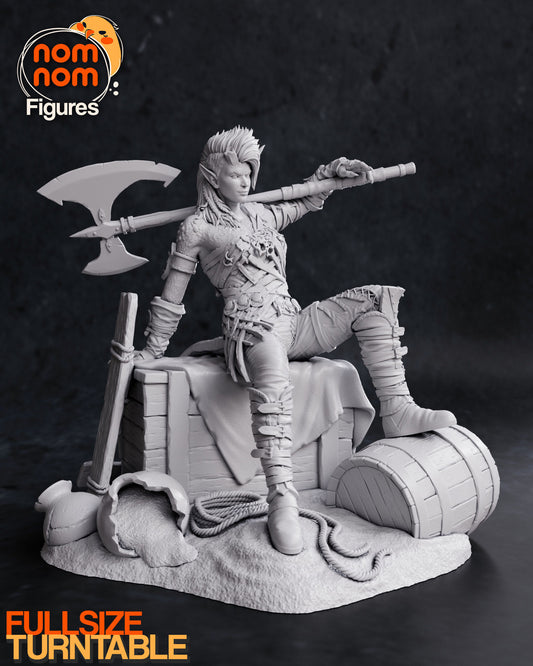Karlach | Resin Model or Bust Kit | BG3 Baldur’s Gate Tiefling Barbarian