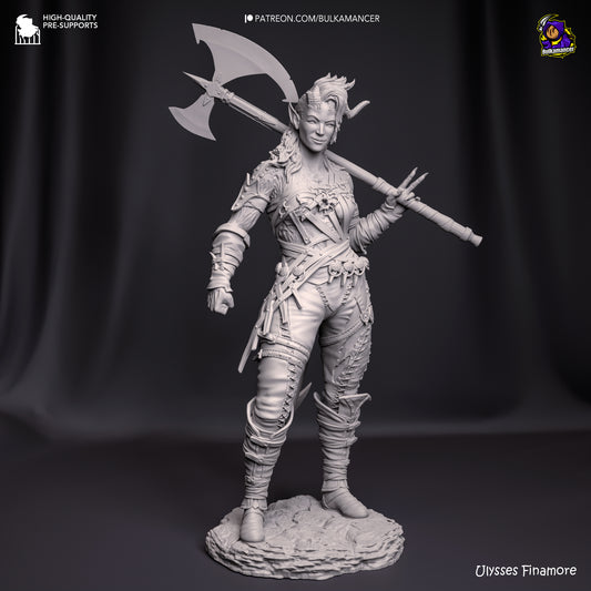 Karlach  | Resin Model or Bust Kit | DIY Baldur's Gate 3 Tiefling Barbarian