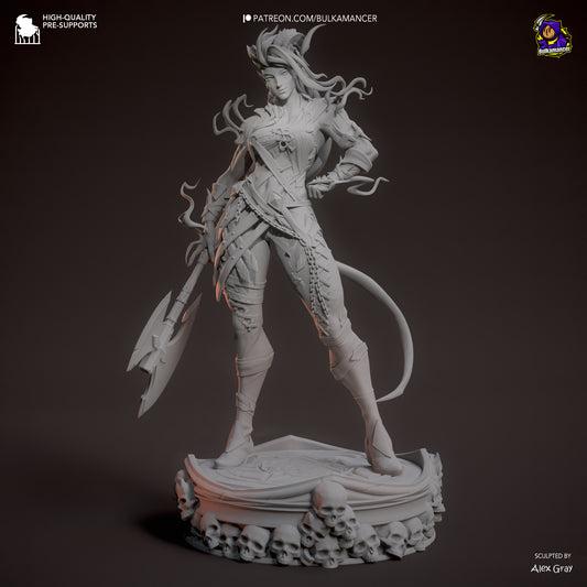 Karlach | 11.5-Inch Resin Model Kit | BG3 Baldur's Gate Tiefling Warrior
