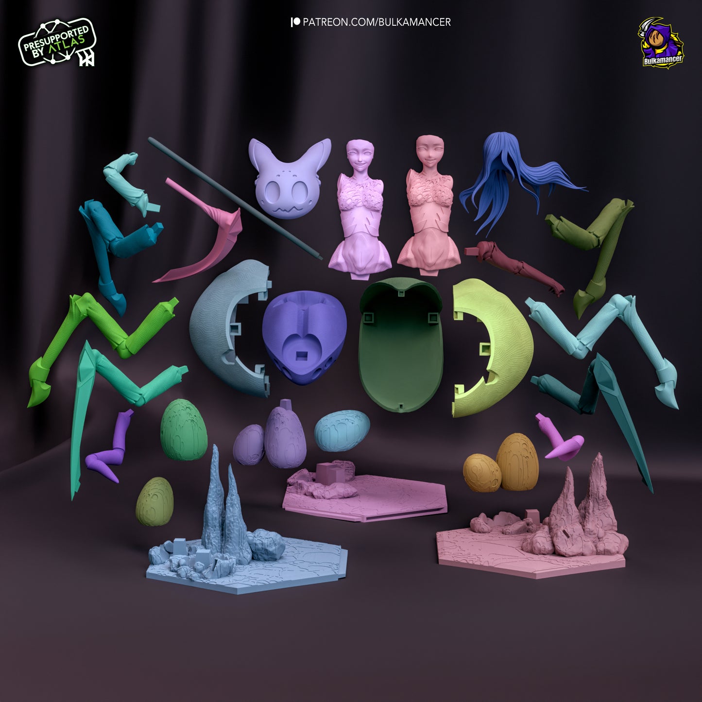 Kumoko and Chibi Spiders | 9.5-Inch Resin Model Kit | So I’m a Spider, So What?